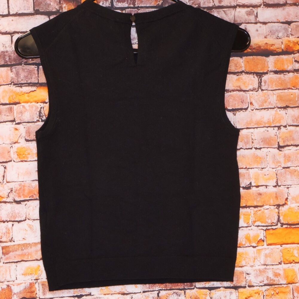 J. Crew Featherweight Cropped XS (0) 82% Cashmere Sleeveless Shell Black